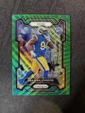 2023 Panini Prizm Desjuan Johnson Green Wave Prizm #356 Los Angeles Rams (RC)