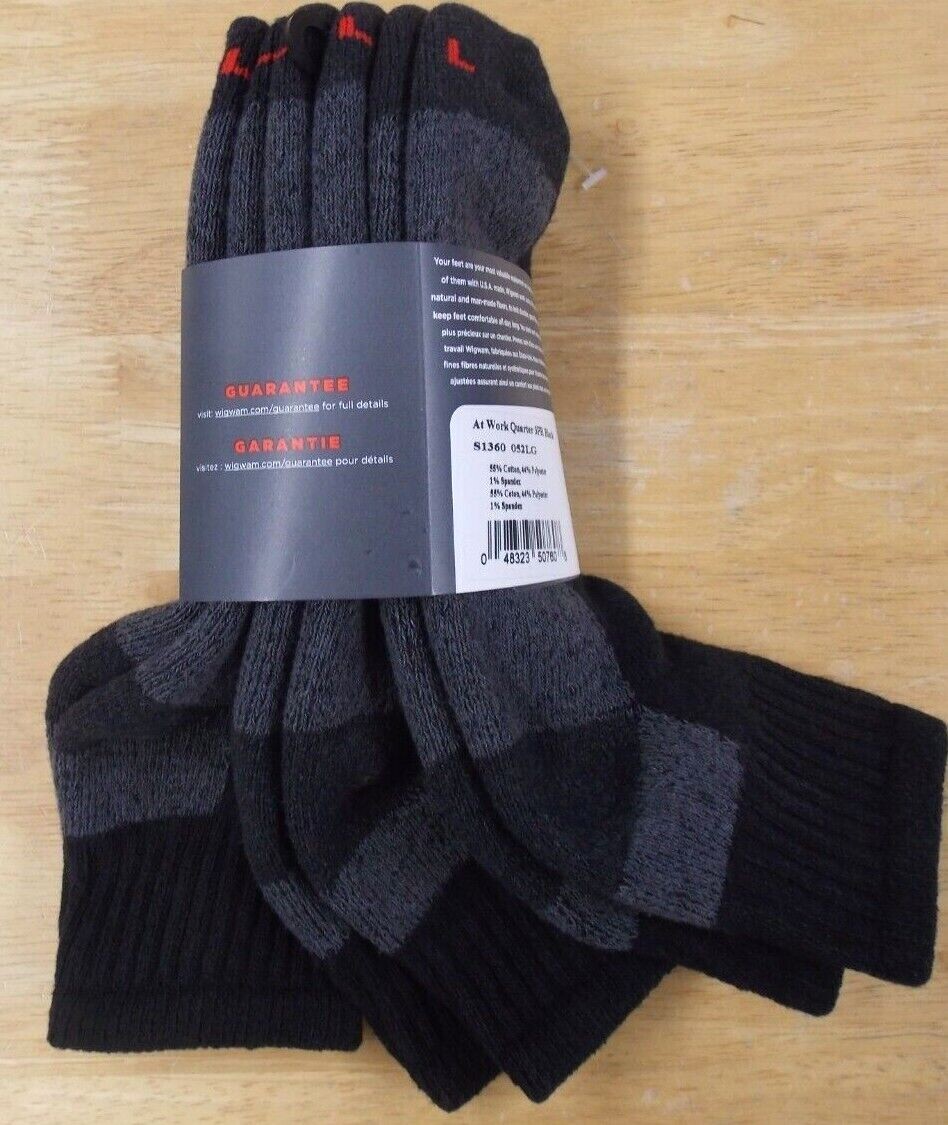 Wigwam At Work Quarter Socks, Wigwam S1360 Men's Socks 3 Pack, USA