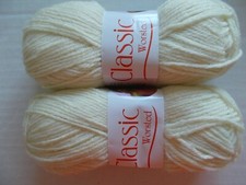 Oxford Classic Worsted yarn, Natural, lot of 2 115 yds each