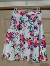 Women's Floral Flared Skirt Size S