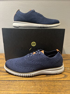 Cole Haan Men's 2.ZeroGrand Stitchlite Oxford Blue/Gray Style C27569 New 9.5