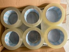 6 Rolls Premium Clear Carton Box Sealing Packing Tape 2 Mil Thick 2"x110 yard