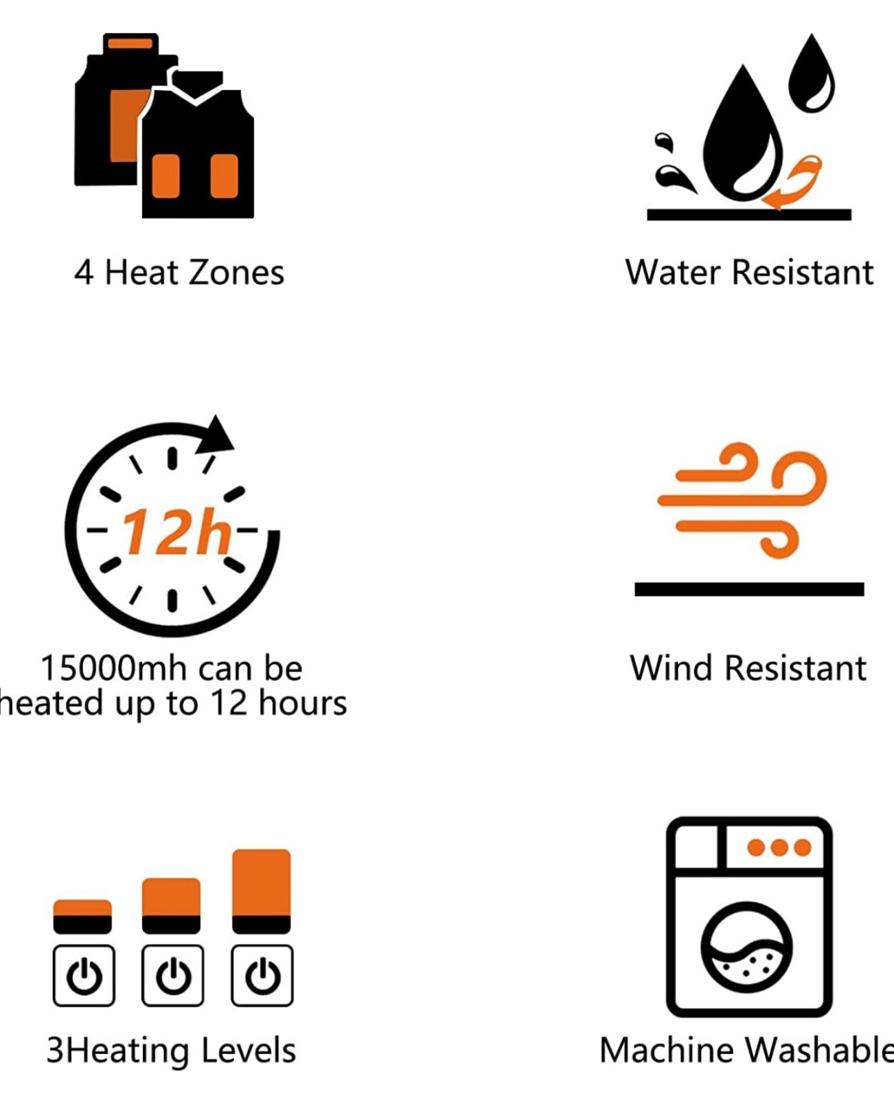 Nomakk Women's Heated Vest with 3 Heating Levels, 4 Heating Zones,Neck