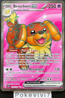 Pokemon Karte Briochien 160/142 EX FA Full Art EV7 SCR FR NEU