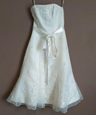 D'arcy Scott Brautkleid Midi Länge Ivory Größe 6