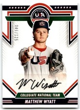 2022 PANINI USA STARS & STRIPES AUTO MATTHEW WYATT /125 USA #CNTS-MW
