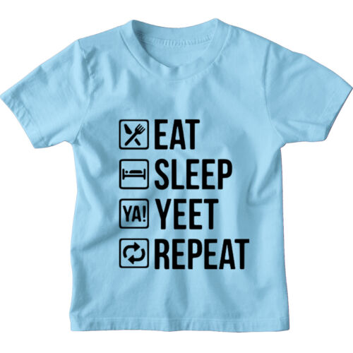 YEET Eat Sleep Repeat Kids Boys Girls T-Shirt | Screen Printed