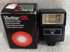 Vintage Vivitar 125 Electronic Flash W/Original Box Made In Korea Untested