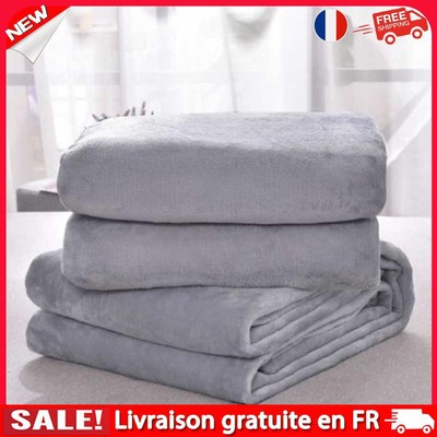 # Grey Flannel Fleece Blanket Lightweight Fleece Throw Blanket for Sofa Bed (A)