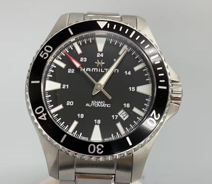 HAMILTON Khaki navy scuba H823350 Date black Automatic Men's Watch from JP