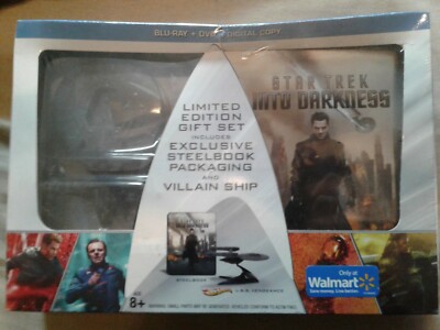 star trek into darkness limited edition gift set with villian ship