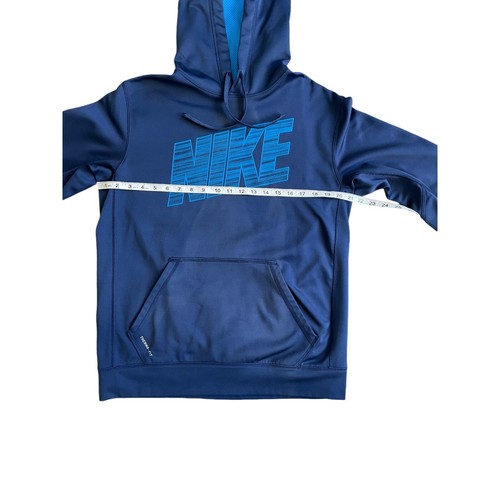 NIKE Therma Fit Pullover Hoodie Sweatshirt Performance Blue Boy's Size Medium - Picture 7 of 17