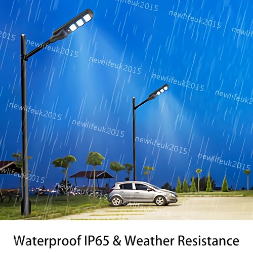 Solar Street Light Radar Sensor LED Floodlight Remote Control+Pole Security IP65 - Picture 11 of 17