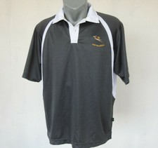 South Africa Rugby Union Polo Jersey Gray Size L Shirt Grey Activewear Sports