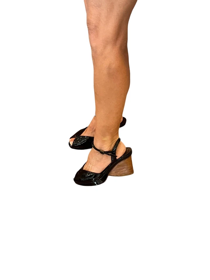 TACONES STEPHANE KELIAN PARIS ULYSSE CHAROL NEGRO CUÑAS HONDA 40 9 $535 Foto 4 de 4