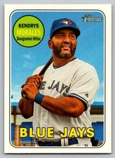 2018 Topps Heritage Base # 124 - Kendrys Morales - Toronto Blue Jays