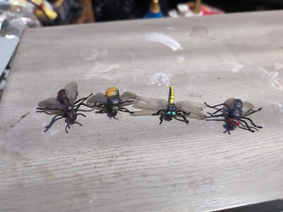 T.M. 1994 Toy Bugs 4-Figure LOT Queen Ant Bee Fly Dragonfly 