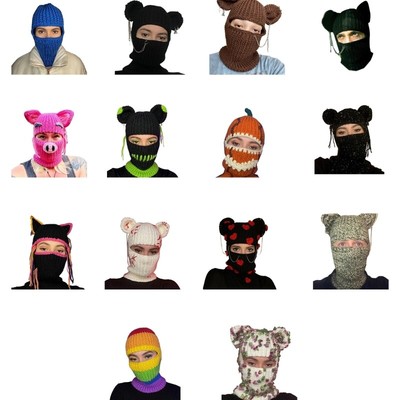 Warm Headgear Full-Head Hat Party Holiday Hat Bear for Kid Teens Men Women
