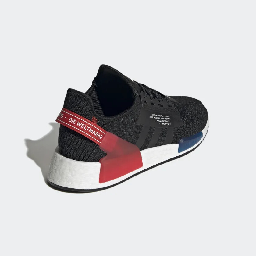 Adidas US 13 Mens Black White Red Blue Retro Rare Lifestyle NMD R1 V2 GY6162 NIB thumbnail 17