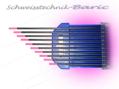 10x Wolframelektrode Pink WX 2,4 x 175 mm TIG WIG Argon Wolframnadeln