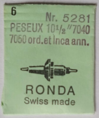 NOS New 6 Pcs Peseux 7040 7050 Ord. Inca Ann Ronda 5281 Eje Balance Staff Asse
