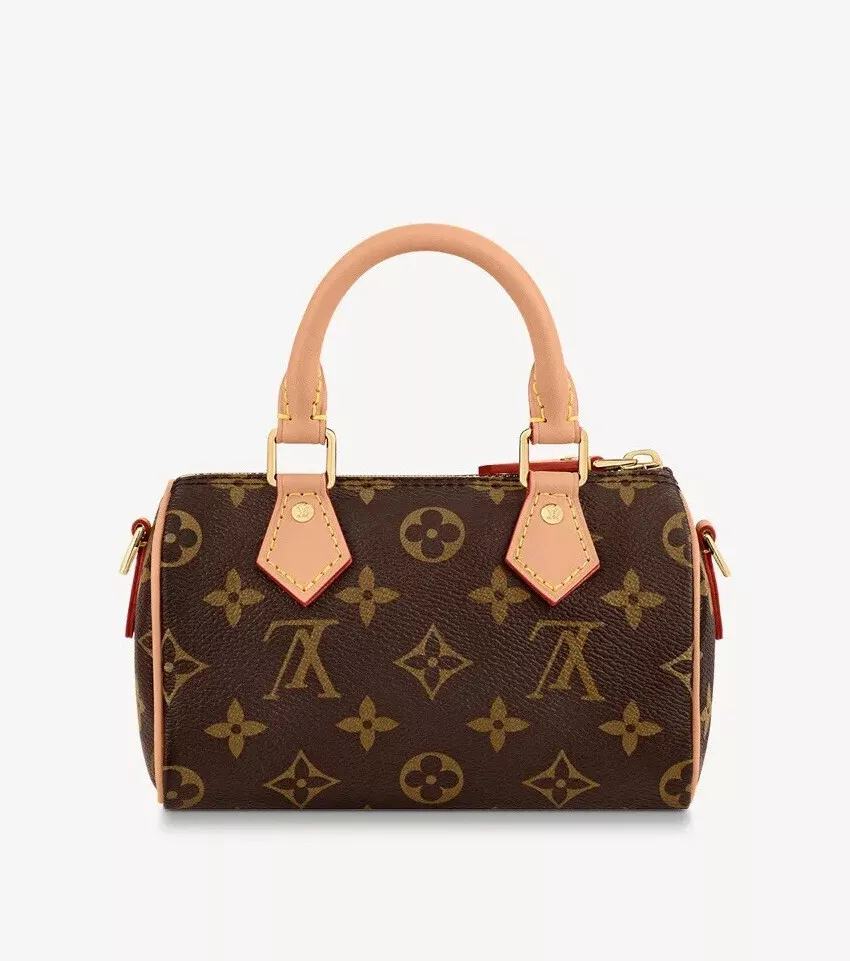 Louis Vuitton Nice Monogram Nano Brown in Coated Canvas with Gold-tone - US