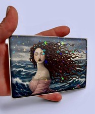 Ocean Water Maiden Girl Sticker. For laptop, journals, Scrap booking.