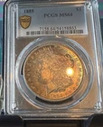 1885 Morgan Silver Dollar PCGS MS64 S$1 Philadelphia Minted. Toned Both Sides