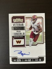 Brian Robinson Jr 2023 Contenders Veteran Ticket Autograph #CTA-BRJ Auto On Card