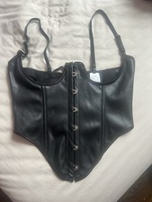 SMALL Pleather Corset With Ribbon NWT