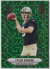 2025 Panini Donruss Elite Tyler Shough Green Disco Prizm Rookie Card #178 Saints