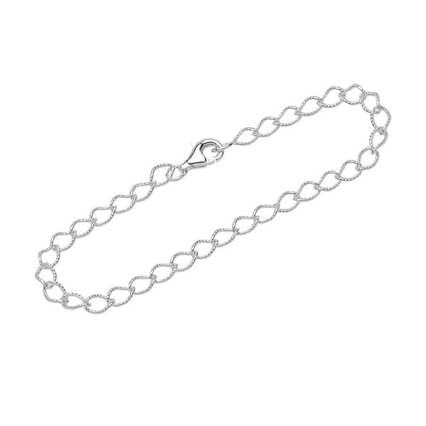 Armband 925 Sterling Silber 19Cm Langpanzerkette Damen Designer Armbandkette-image