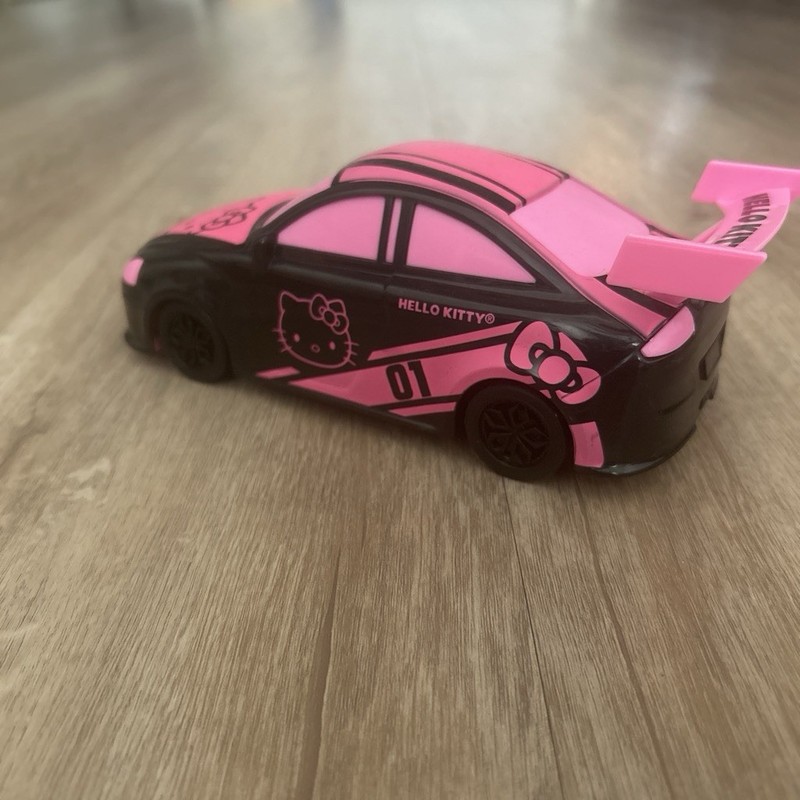 Hello Kitty Pink & Black Remote Control Car w/ Steering Wheel Controller