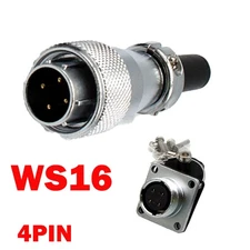 WS16 4 Pins Panel Mount Electrical Wire Connector,Aviation Plug and Socket US