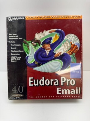 Eudora Pro Email Version 4.0 Windows 95/NT Qualcomm Big Box PC Software SEALED