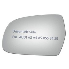 Side Mirror Glass fit for Audi A3 A4 A5 Quattro, Driver Left Side Mirror Glass