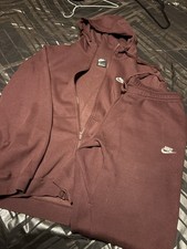 Nike Maroon Tracksuit Set Men's Size XL Hoodie Pants Sweatsuit