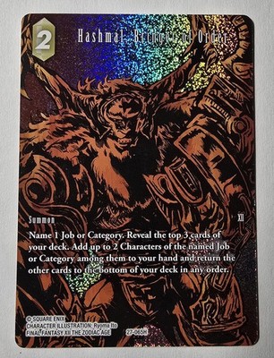 Final Fantasy TCG Hashmal Bringer of Order Journey of Discovery 27-065H Full Art