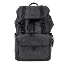 Coach League Flap Backpack Borsa Zaino Donna Grigio Grande