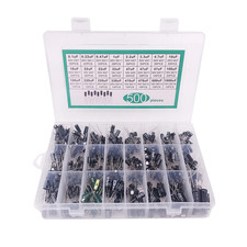 500Pcs Electrolytic Capacitor Assortment Kit Box 0.1Uf-1000Uf 24 Values Mixed DI