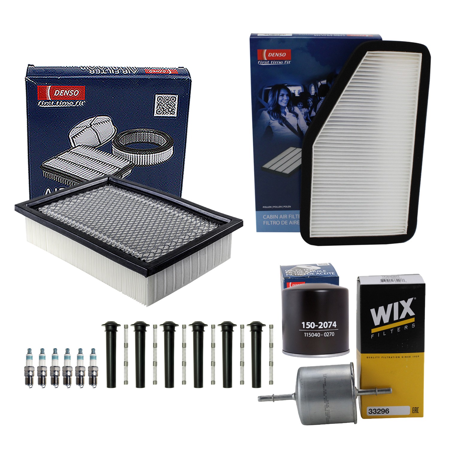 Denso Tune Up Kit 6 Spark Plugs  Boots Kit for Tribute 3.0L V6 DOHC Vin 1 2008