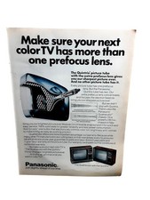 1975 Panasonic Quintrix Color TV Vintage Print Ad Quatrecolor Television