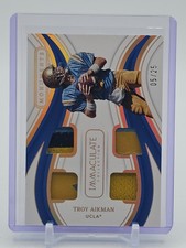 TROY AIKMAN 2023 IMMACULATE COLLEGIATE MONUMENTS GAME USED PATCH GOLD /25 Q6978