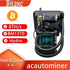 New NerdQaxe++ Hydro Rev 6.1 6T 100W BTC Miner 2.4G WiFi 16.5 J/TH Asic miner