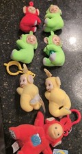 Lot of 6 Mcdonalds Teletubbies Clip on Plush Keychains 2000 1