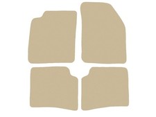 Velour Fußmatten für Nissan Primera P10 1990-1996, Beige x14 Rand