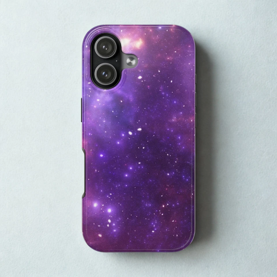 紫色 Galaxy 坚固手机壳 光面防震 iPhone 17/16/14 Galaxy S23/24 — 第 3/4 张图片