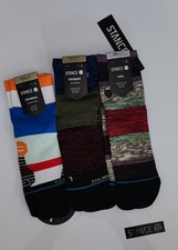 Stance Quarter Height Socks Lot 3 Pairs Size Large New With Tags