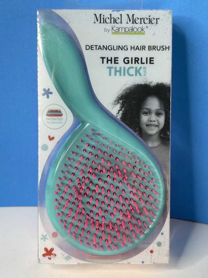 MICHEL MERCIER DE KAMPALOOK The Girlie Cepillo Desenredante Pelo GROSO Pelo ROSA NUEVO Foto 2 de 4