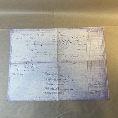 Vintage 1974 Copy Of Blueprint For Wrench Moore Drop Forging Co. As Is INV-P0878